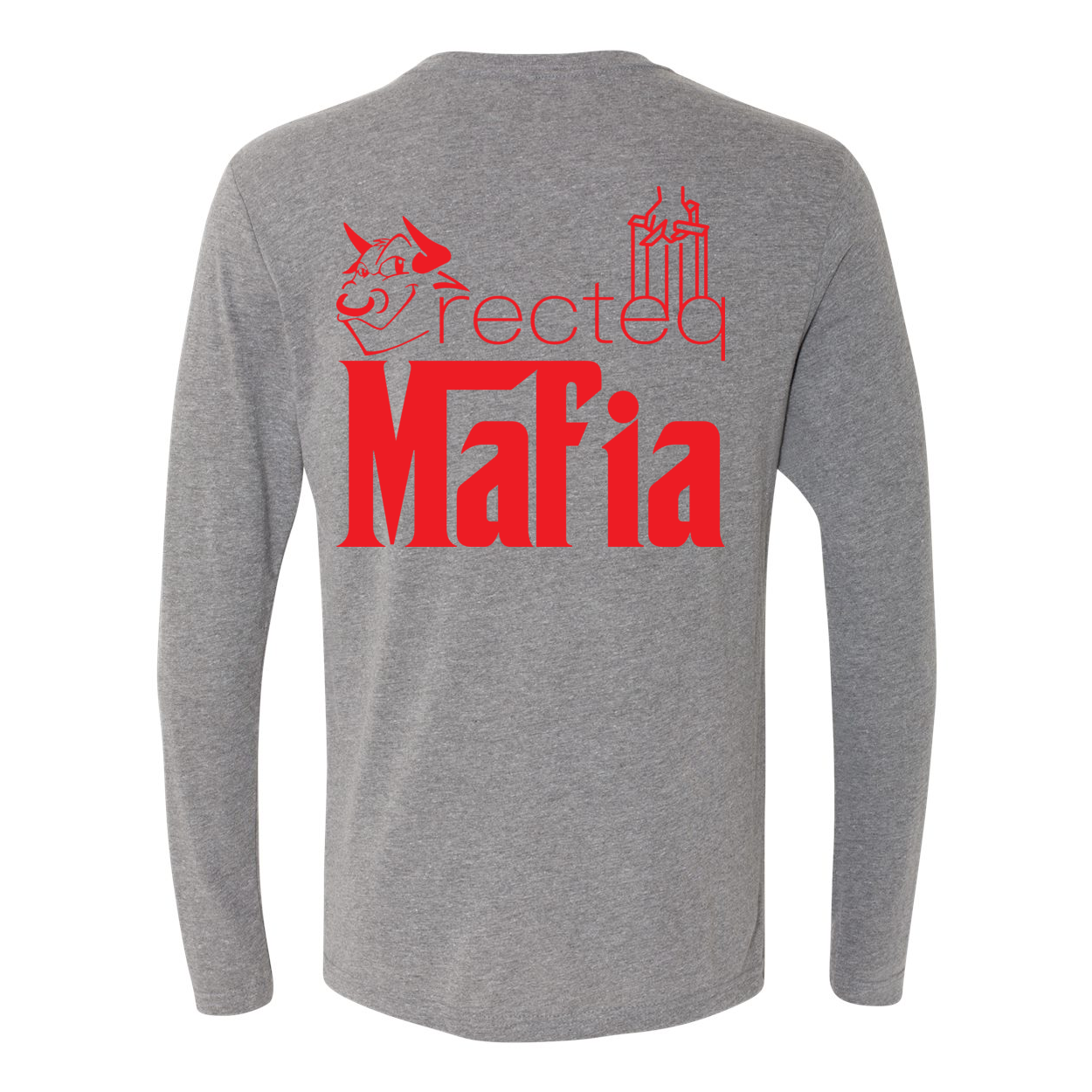 Mafia LS Front Corner/Full Back Red Print