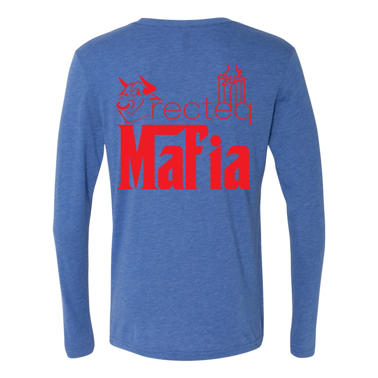 Mafia LS Front Corner/Full Back Red Print