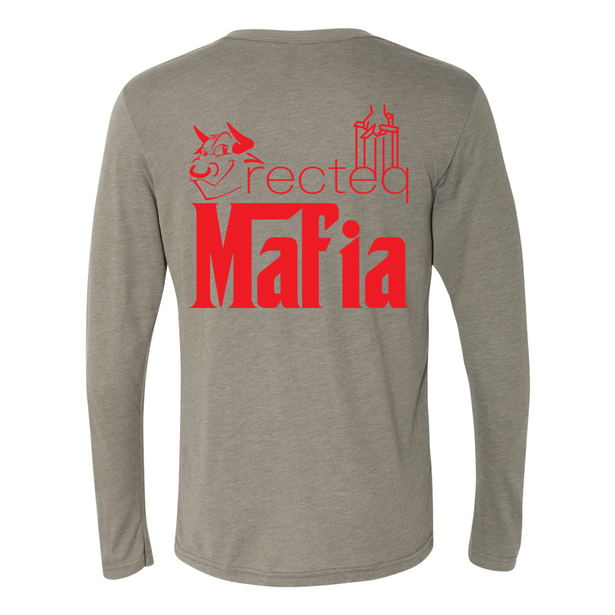 Mafia LS Front Corner/Full Back Red Print