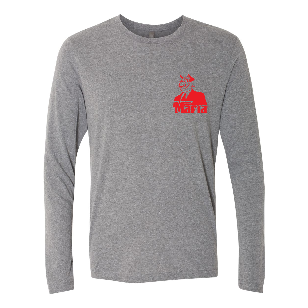 Mafia LS Front Corner/Full Back Red Print