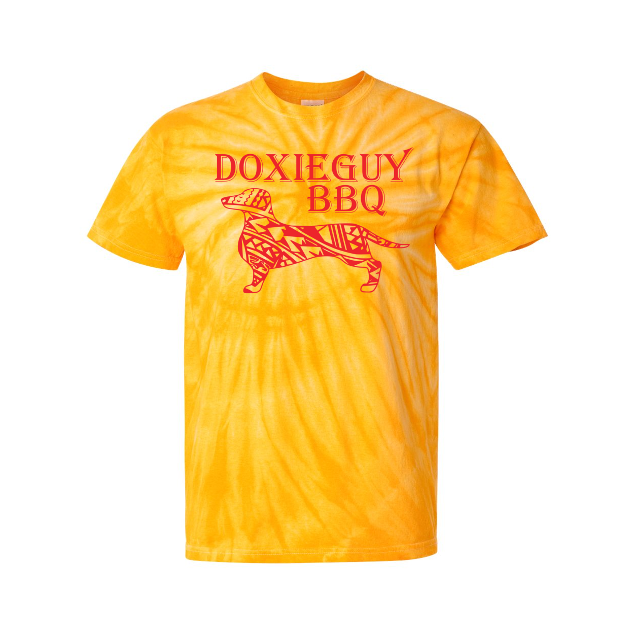 DoxieGuy BBQ Front/Back Tie Dye T-Shirt