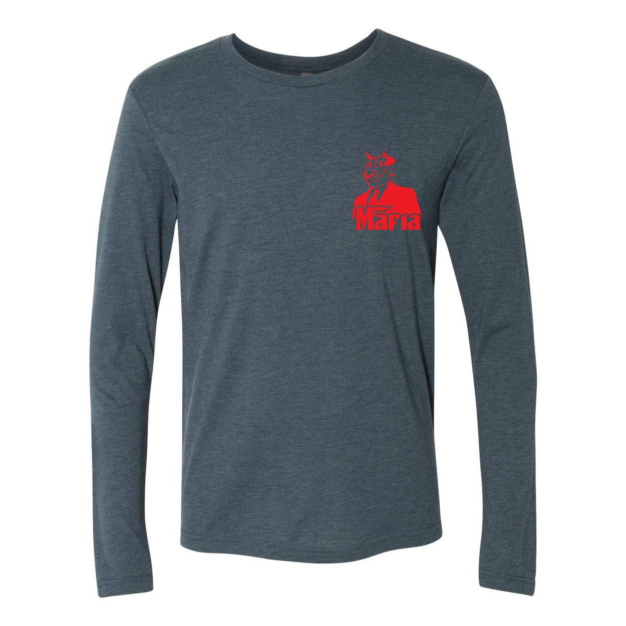 Mafia LS Front Corner/Full Back Red Print