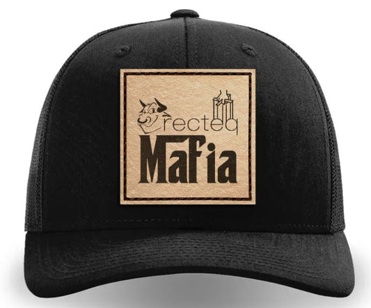 PREORDER ENDS 3/29/24 at Midnight Recteq Mafia Leather Patch Richardson 112 Trucker Cap Black