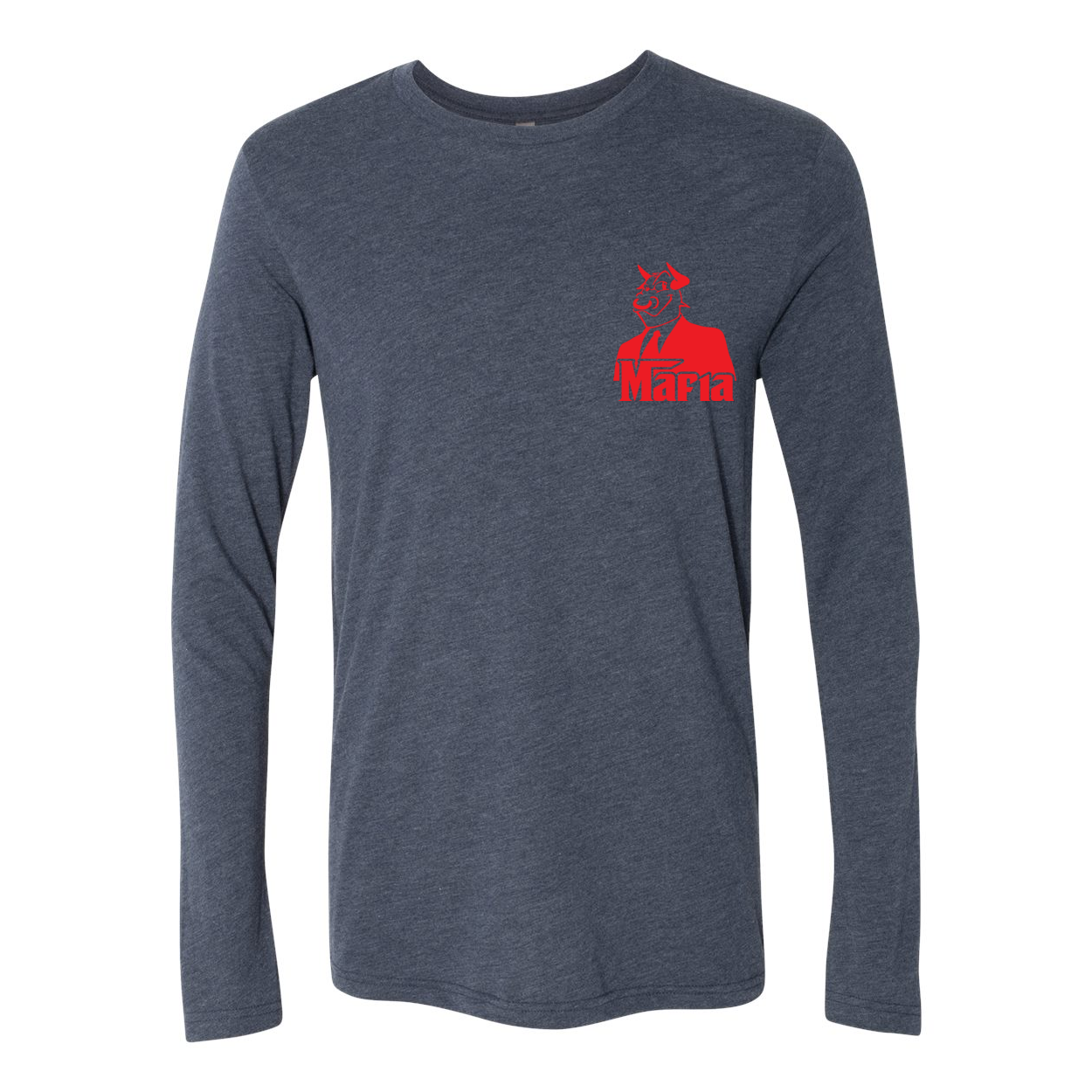 Mafia LS Front Corner/Full Back Red Print