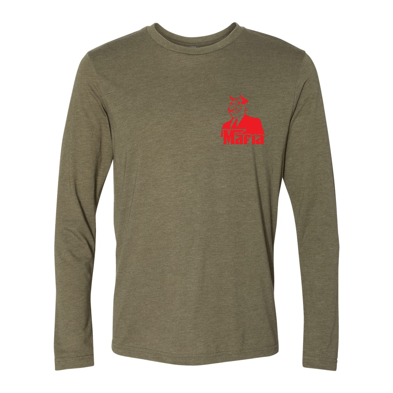 Mafia LS Front Corner/Full Back Red Print