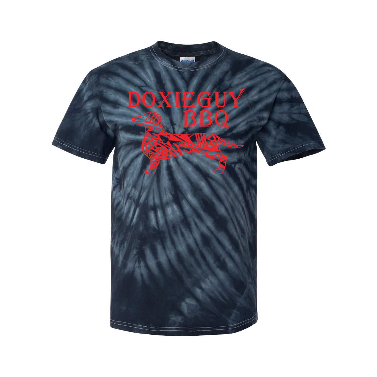 DoxieGuy BBQ Front/Back Tie Dye T-Shirt