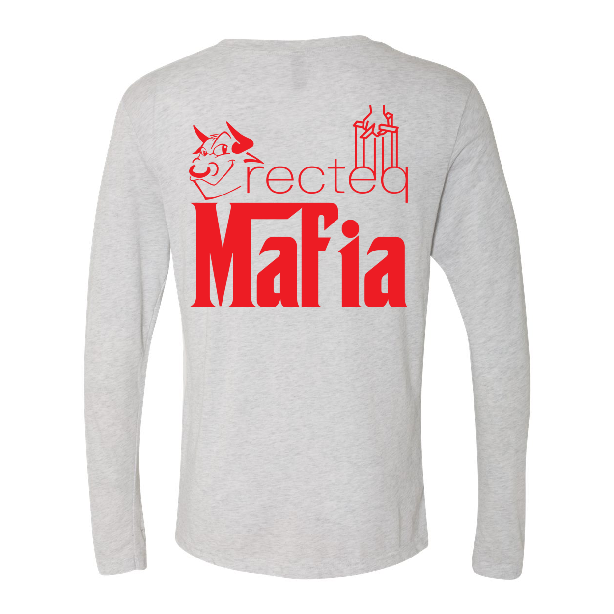Mafia LS Front Corner/Full Back Red Print