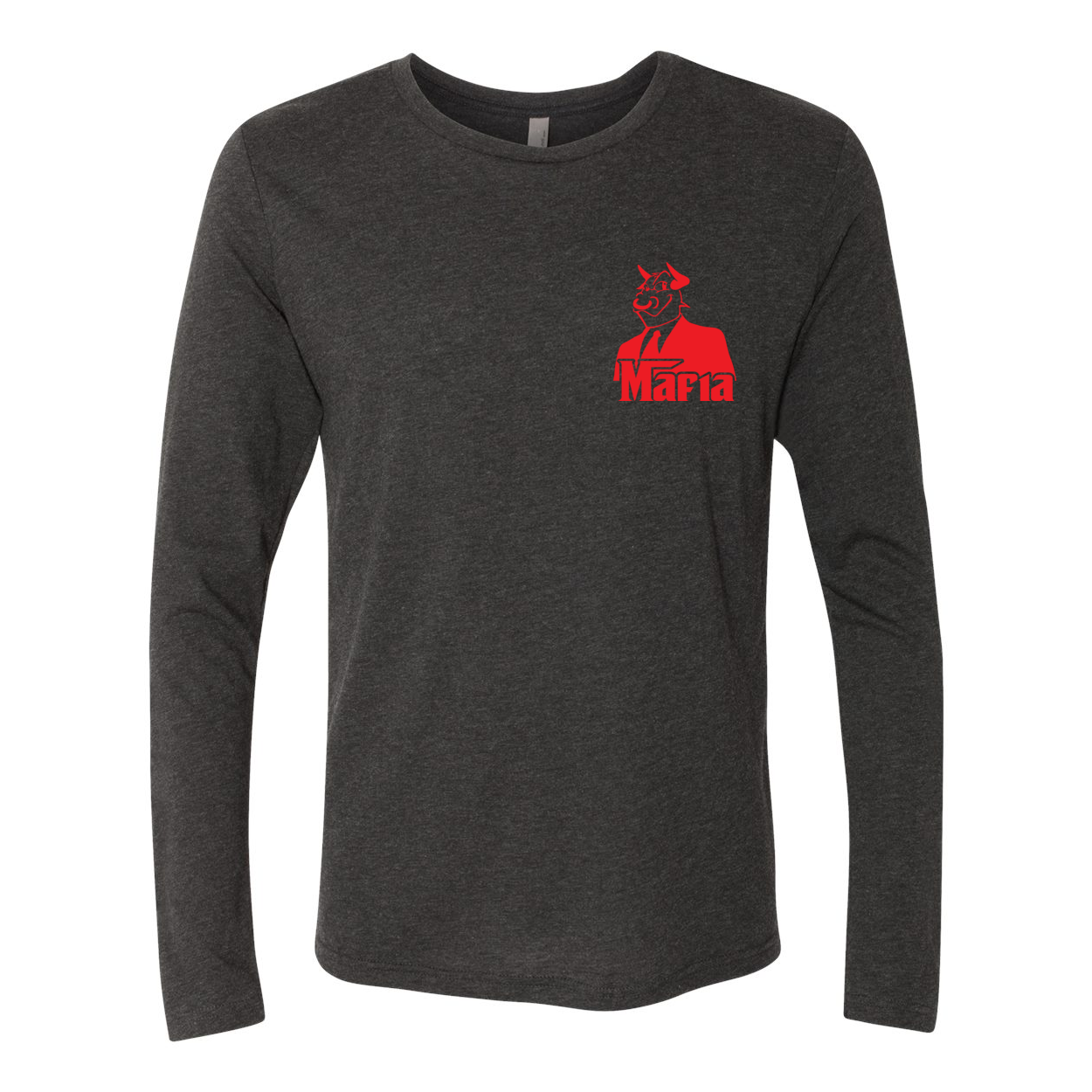 Mafia LS Front Corner/Full Back Red Print