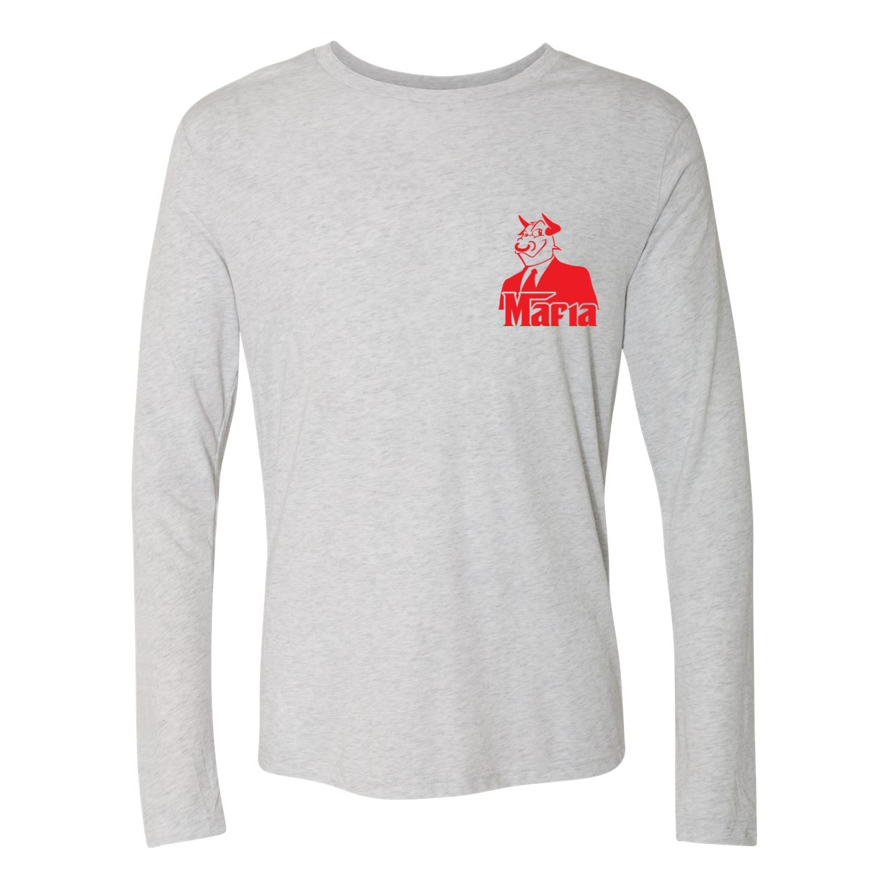 Mafia LS Front Corner/Full Back Red Print