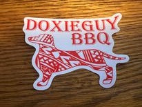 DoxieGuy BBQ Indoor/Outdoor 3.5" Sticker - FREE SHIPPING