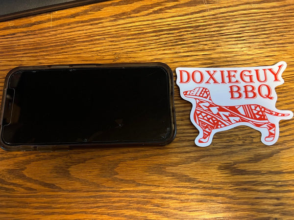 DoxieGuy BBQ Indoor/Outdoor 3.5" Sticker - FREE SHIPPING