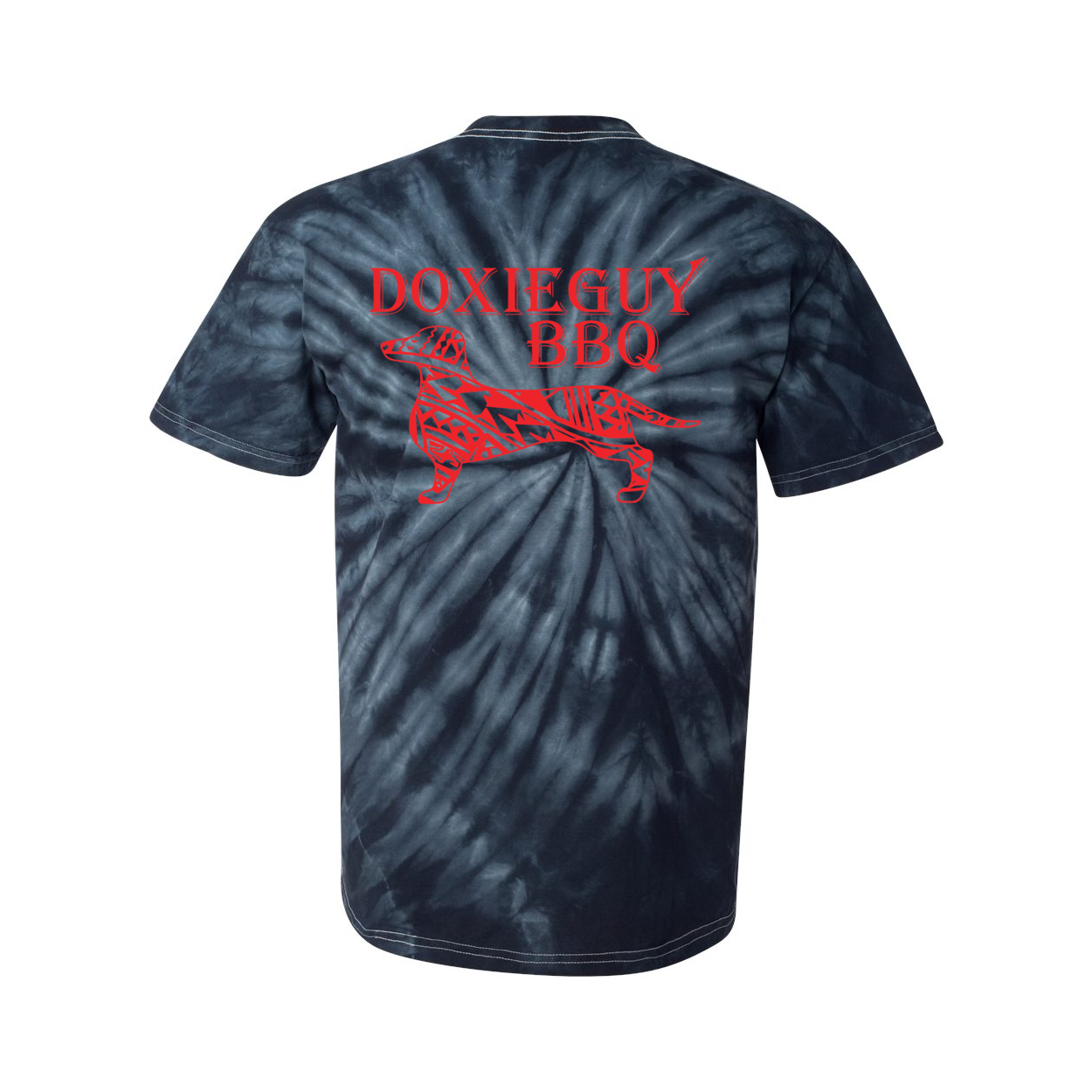 DoxieGuy BBQ Front/Back Tie Dye T-Shirt