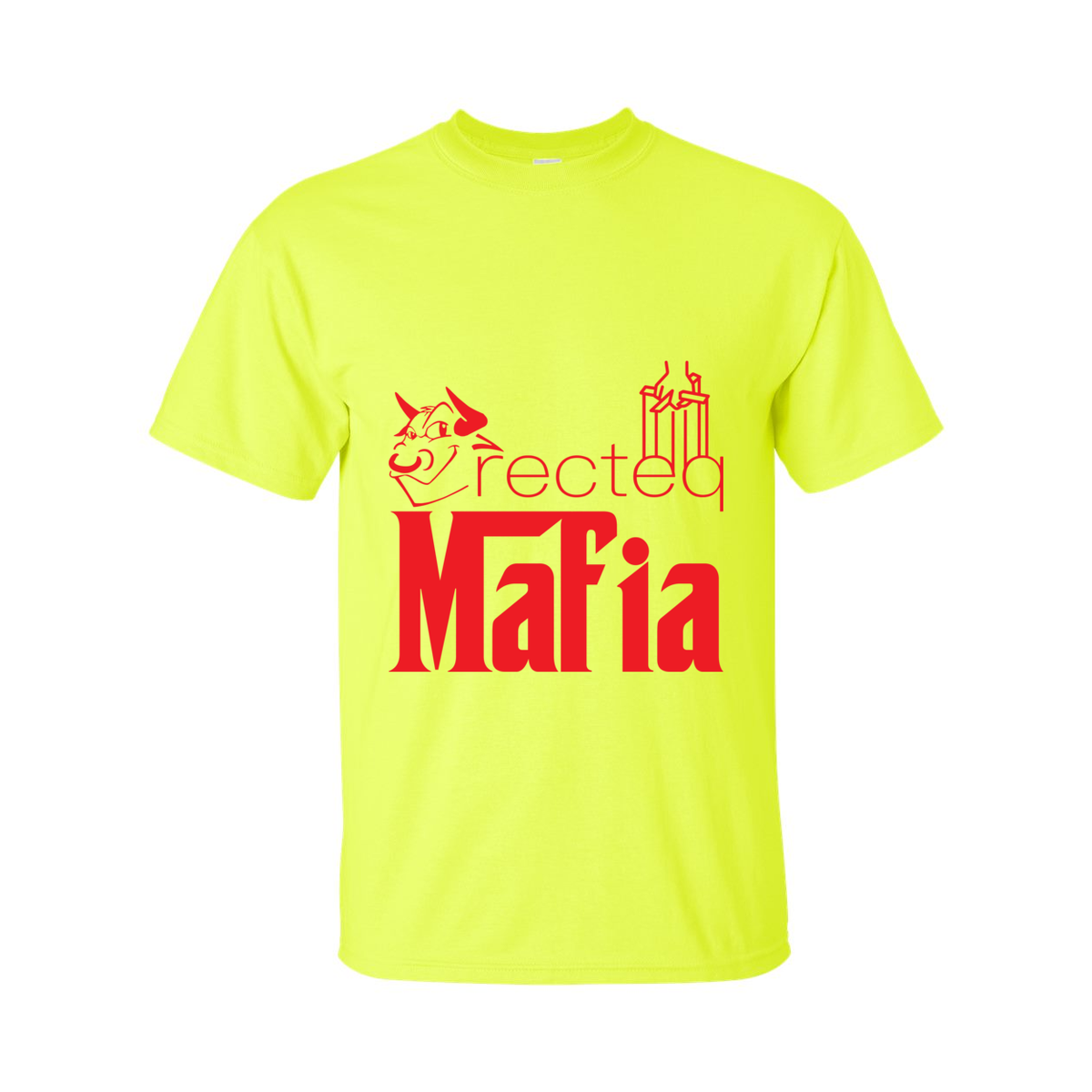 Tall Mafia Front Red Print T-Shirt