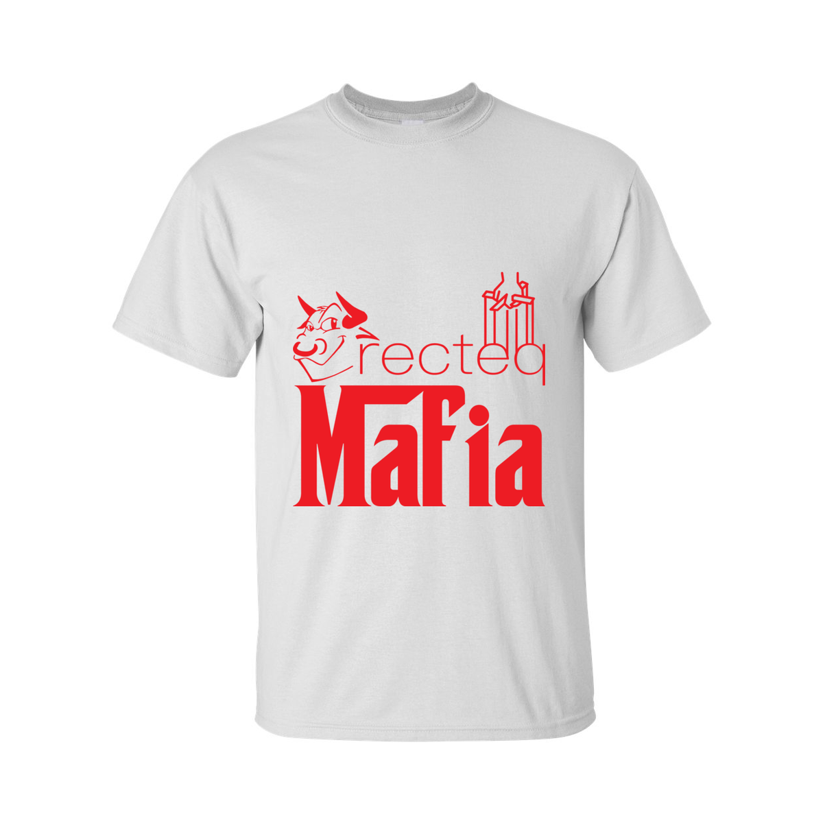 Tall Mafia Front Red Print T-Shirt