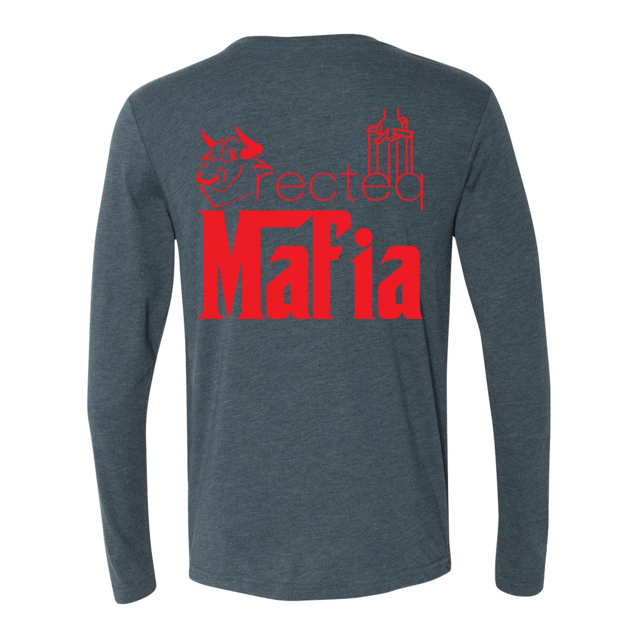 Mafia LS Front Corner/Full Back Red Print