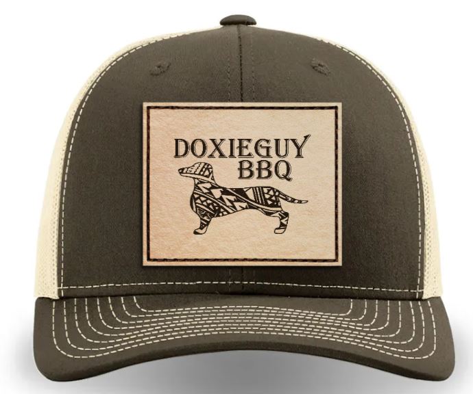 DoxieGuy BBQ Leather Patch Richardson 112 Trucker Cap Chocolate Chip/Birch
