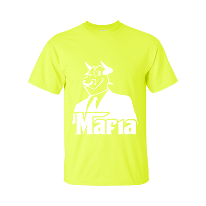Tall Mafia 2 White Print Front T-Shirt