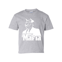Tall Mafia 2 White Print Front T-Shirt