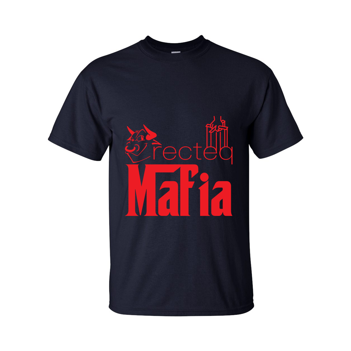 Tall Mafia Front Red Print T-Shirt