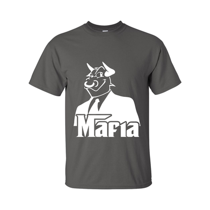 Tall Mafia 2 White Print Front T-Shirt
