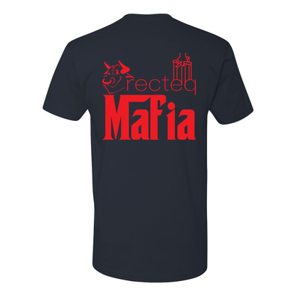 Mafia Front Corner and Full Back TShirt - Red Print